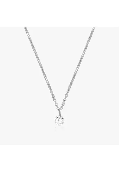 Colier din argint Solitaire - Zirconiu