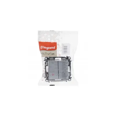 2 module Intrerupator Valena Life - 10 AX 250 V~ - cu Capac -aluminiu