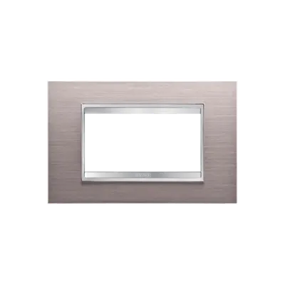 Placa ornament Chorus LUX - METAL - 4 module- BRUSHED ALUMINIUM - CHORUS