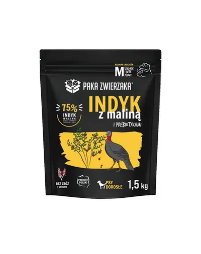 PAKA ZWIERZAKA Seventh Heaven Hrană uscată cu curcan și zmeură pentru câini de talie medie 1,5 kg