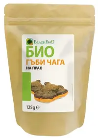 Pudră organică de ciuperci chaga, 125 g, Balev Bio