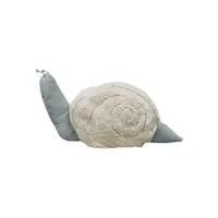 Fotoliu puf pentru copii verde deschis/crem Mr. Snail – Lorena Canals