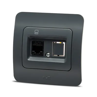Jazz priza UTP 1XRJ45, antracit, Elbi