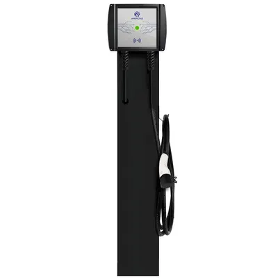 Kit suport metalic + statie incarcare masini electrice, 22 kW, trifazata, cablu Type 2, curent setabil 8-32 A, aplicatie mobila RFID Ampevo AMP322T2GC