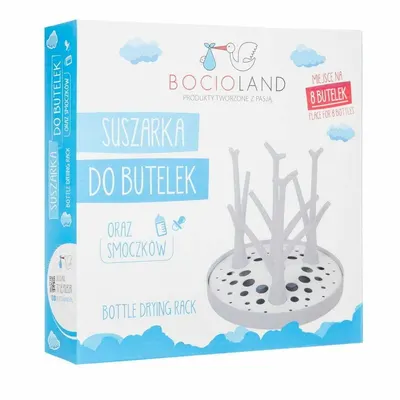 Uscator pentru biberoane Bocioland White, dimensiune 22 x 26 cm
