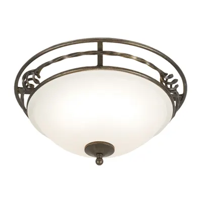 Corp de iluminat decorativ pentru exterior, Pembroke 2 Light Flush Light Style A – Black/Gold