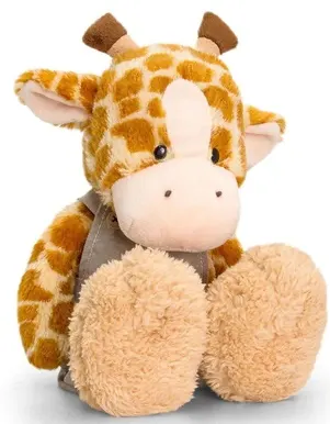 Jucarie de plus Keel toys - Girafa cu salopeta, 20 cm
