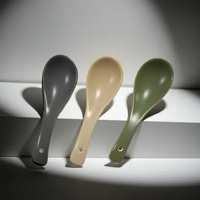 Lingură ceramică Morello - Nordic, bej, 14.2 cm