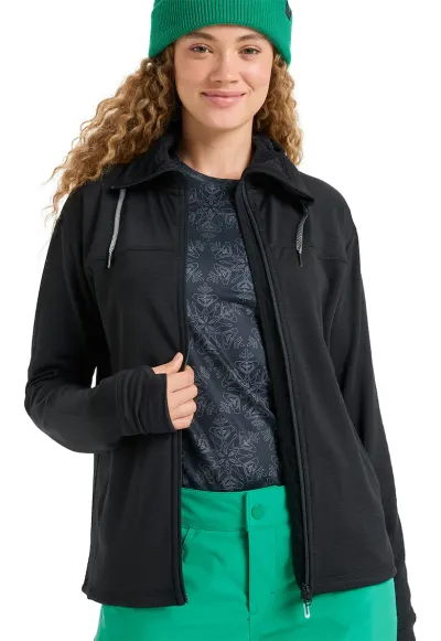 Bluza cu fermoar si buzunare pentru ski Vertere - Negru