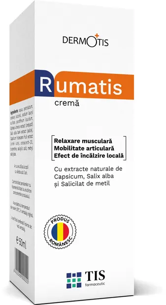 Rumatis crema cu efect revulsiv si antiinflamator, 50ml, Tis Farmaceutic