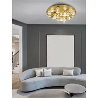Plafoniera BRILLE Auriu Aluminiu & Sticla clara LED 86 Wat 230V Lm 3200K IP20