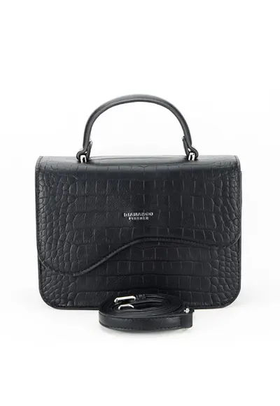Geanta mica roz cu imprimeu de reptila DJM3121-1 14 12874 - Negru