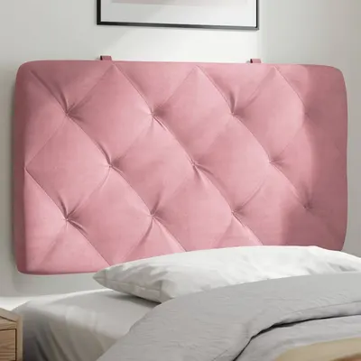 vidaXL Pernă tăblie de pat, roz, 90 cm, catifea