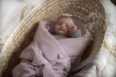 Wrap Babyhorn pentru nou nascut rose Sleepee