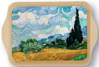 Tava metalica - Van Gogh - Champs avec Cypres