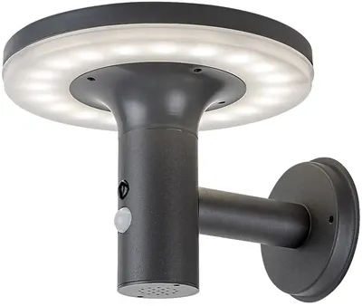 LED aplice solar cu senzor Rabalux - Alaska 77017, IP 44, 10 W, 250 lm, antracit