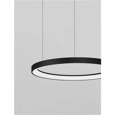 Lampa suspendata PERTINO Nisipiu Negru Aluminiu & Acrylic LED 48W 230V 2773Lm IP20 2700K Triac Dimabil