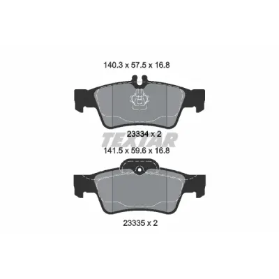 Set placute frana, frana disc TEXTAR 2333403