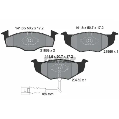 Set placute frana, frana disc TEXTAR 2186801