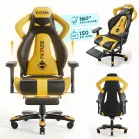 Scaun Gaming Ergonomic, 360°, Galben - Default Title