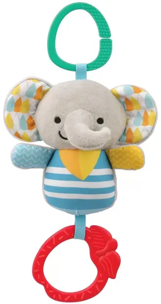 Jucărie de pluș inel de dentiție WinFun - Elefant