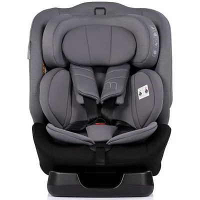 Scaun auto pentru copii Chipolino Mondial Charcoal 40-150 cm I-Size cu spatar reglabil