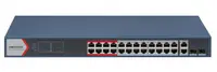 Switch 24 porturi Hikvision DS-3E1326P-EI(B), L2, Smart Managed, 24 × 10/100 Mbps PoE RJ45 ports si 2 × gigabit combos, Putere P