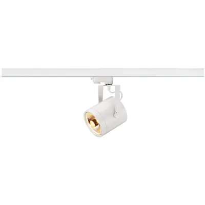 Iluminat decorativ pe sina, EURO SPOT TRACK Senile GU10, pata alba pentru 240V track 3 faze, QPAR111, rotund, alb, max. 75W, inclusiv. adaptor 3 faze