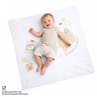 Paturica landou Chicco, Alb cu model, 02081-70MFCI