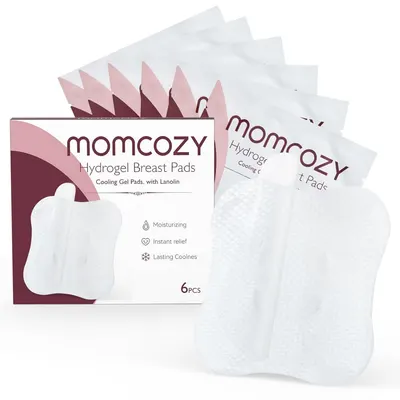 Compresă gel răcoritoare Momcozy – cu lanolină, 6 bucăți