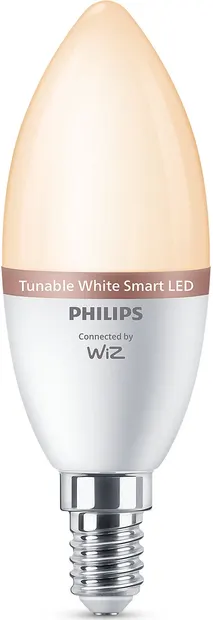 Bec inteligent Philips - C37, 4.9W, E14, RGB, alb