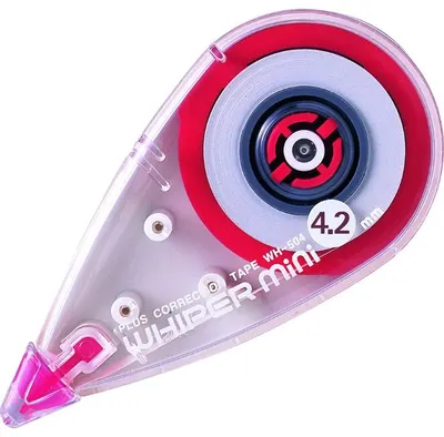 Bandă corectoare Plus Mini - roz, 4.2 mm/7 m
