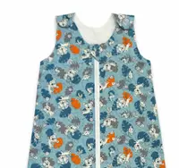 Sac de dormit copii 1.5 tog Tiger Jungle din bumbac 140 cm