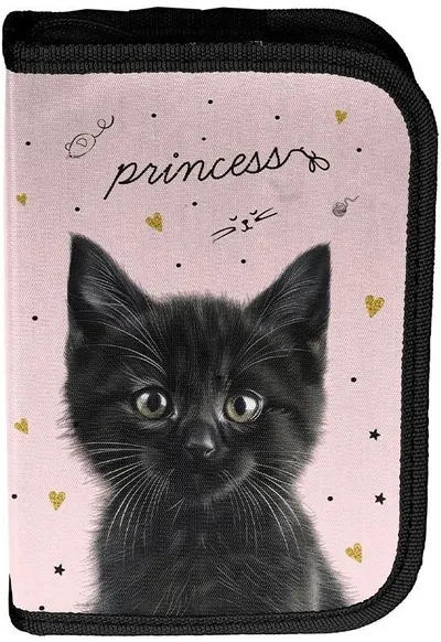Penar cu rechizite Paso Black Cat - Cu 1 fermoar