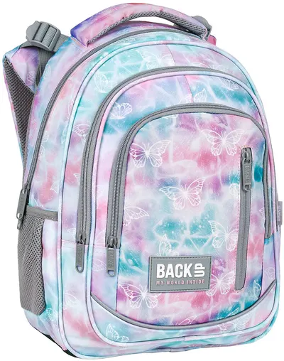 Ghiozdan școlar BackUp R - Pastel Magic, cu 3 compartimente