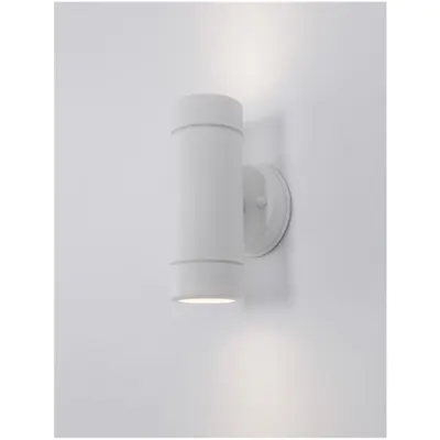Aplica LIMBIO Alb Acrylic Sticla Diffuser LED GU10 2x7 Wat Fara bec IP44 Deschis sus & jos