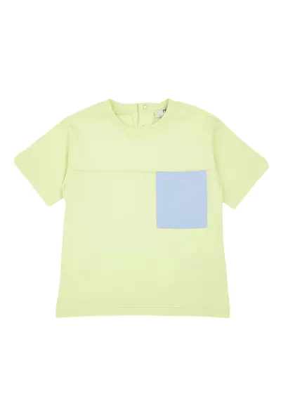 Tricou cu buzunar - Find The Wave - Verde deschis - pentru baietei - Verde