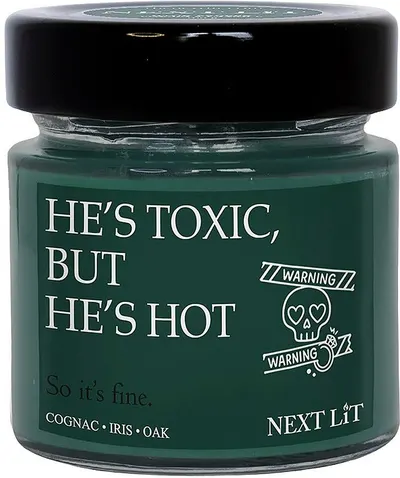 Lumânare parfumată Next Lit Burning Tropes - He’s Toxic, but He’s Hot, 100 g