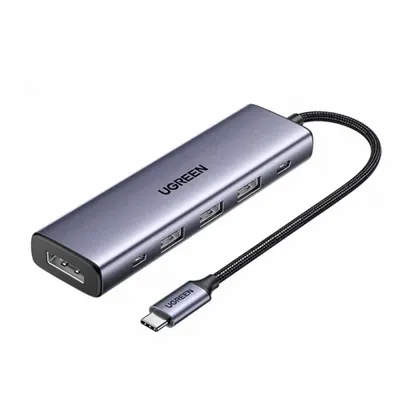 Hub Usb-C Ugreen Cm511 (75642), 6in1, Gri
