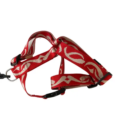 Ham ajustabil din nylon, rosu, usor de curatat, 44-71 cm x 4 cm
