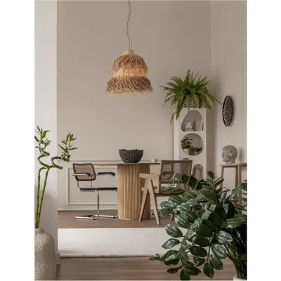 Lampa suspendata HAY Natural Seagrass Negru Fabric Wire & Baza LED E27 3x12W 230V Fara bec IP20