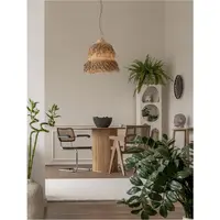 Lampa suspendata HAY Natural Seagrass Negru Fabric Wire & Baza LED E27 3x12W 230V Fara bec IP20