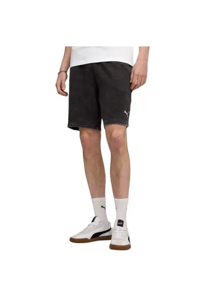 Pantaloni sport barbati - Ess Elevated Relaxed Wash - negru - bumbac