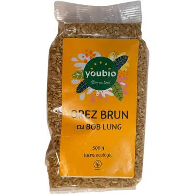 Orez Brun cu Bob Lung 500g