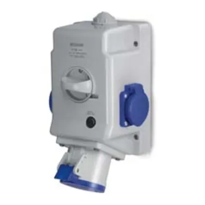 Priza aparentan32A 6h 2P+E 200-250V 2 NR GERMAN UNSHUTTERED IP44/IP54