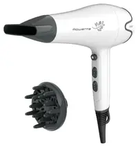 Uscător de păr Rowenta - Pure Collection, CV5708F0, 2200 W, 3 trepte, negru/alb