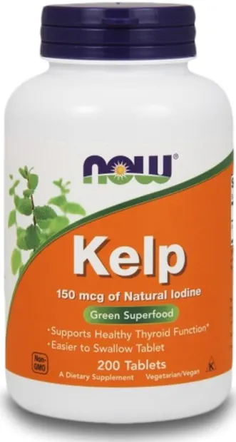 Kelp, 150 mcg, 200 tablete, Now