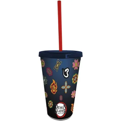 Pahar cu Pai Demon Slayer - 470ml - Pillars