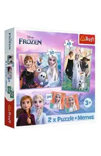 Puzzle 2 in 1 + Memo. Disney Frozen. Printesele si taramul lor