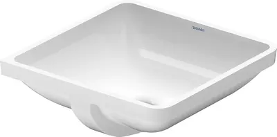 Lavoar Duravit Starck 3 0305430000, montare sub blat, 43 x 43 cm, patrat, Alb